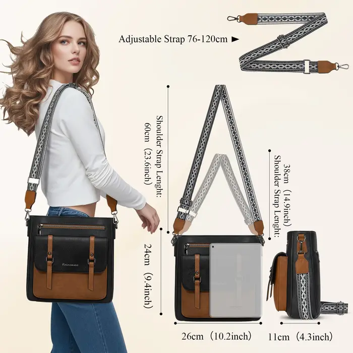 Sac à bandoulière chic pour femme en cuir PU souple