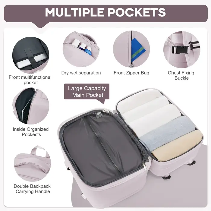 Wizzair 40x30x25 avion voyage sac à dos femmes sac à dos valise de voyage cabine sac hommes Laotop s
