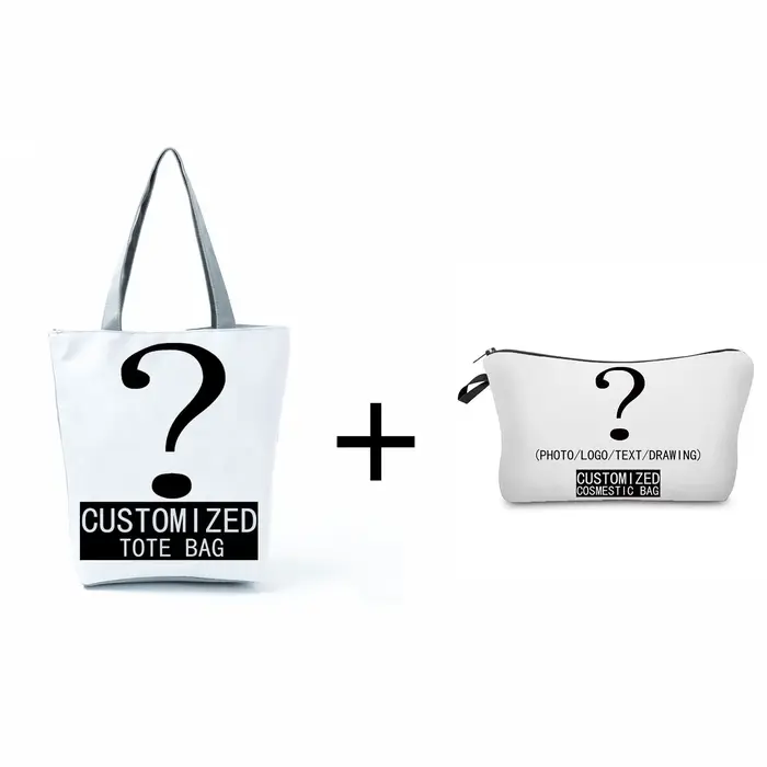 Personnel personnaliser femmes sac fourre-tout avec Logo imprimé