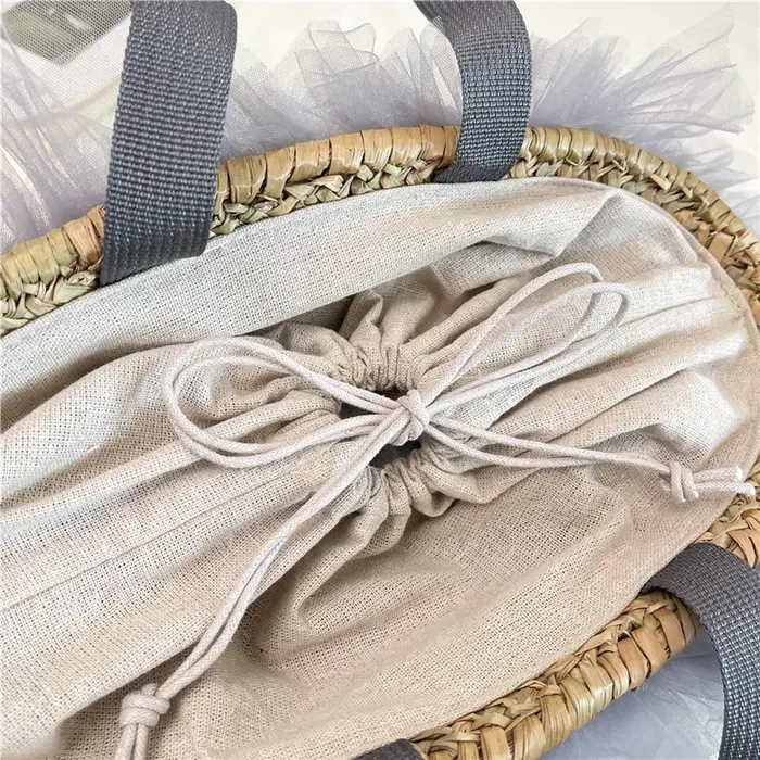 Sac à main en osier tressé à la main avec poignée en bambou pour femme
