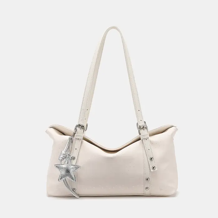 Sac à bandoulière élégant et simple pour le quotidien, nouveau style rétro 2026, sac Boston sous le bras pour femme, sac bowling en cuir PU style coréen