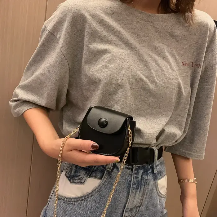 Mode chaînes sac à bandoulière femmes Mini sacs à main enfants porte-monnaie en cuir PU