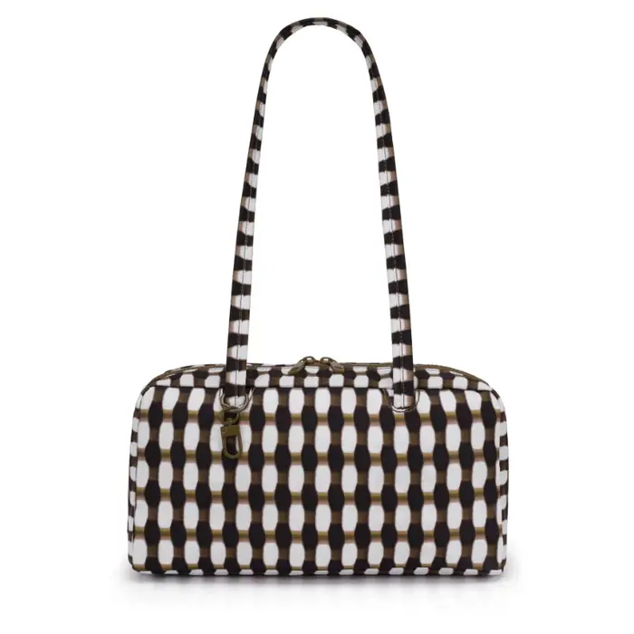 Sac à bandoulière en nylon à pois imprimé léopard