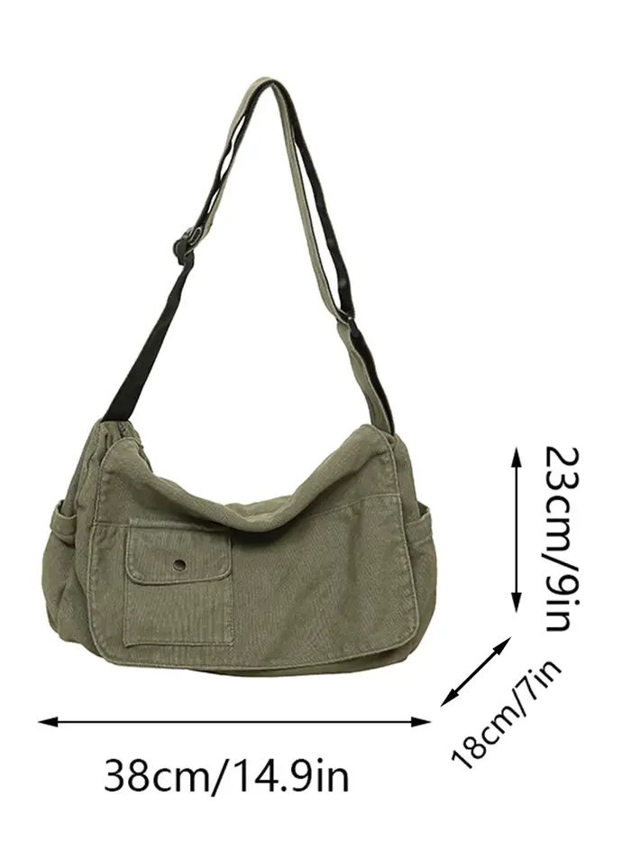 Sac messager en toile décontracté