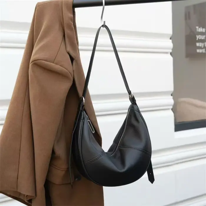 Sacs Hobo en cuir véritable BURMINSA pour femmes, sacs à bandoulière de luxe en cuir de vachette sou