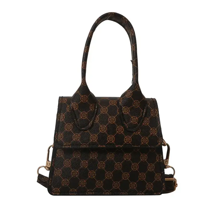Sac à main carré rétro imprimé tendance pour femme