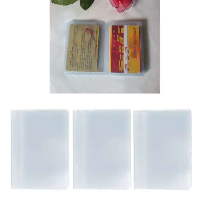 Q1QA – pochette transparente en plastique PVC pour carte de crédit