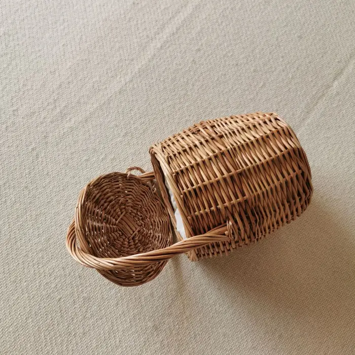 WUNICEF-Sac à main tissé à la main pour femme, panier d'été en rotin naturel, seau en paille, fourre