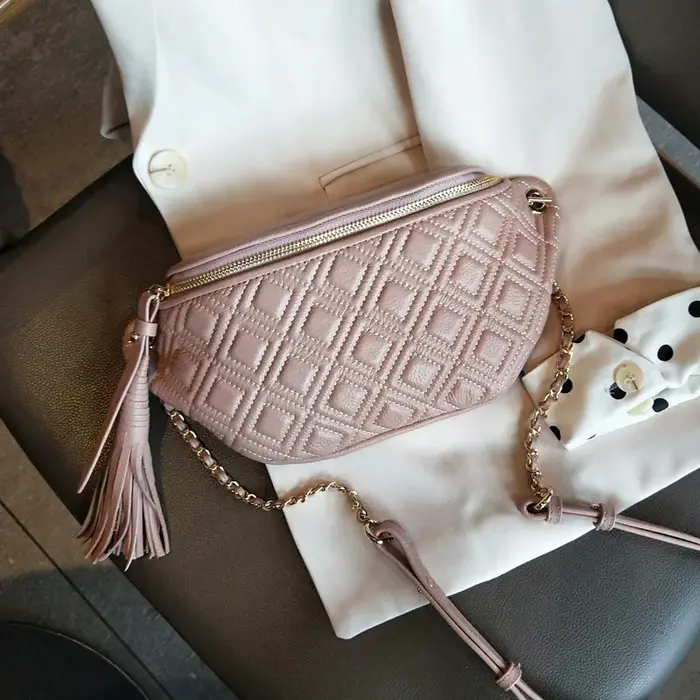 BRIGGS – sac banane en cuir véritable pour femmes