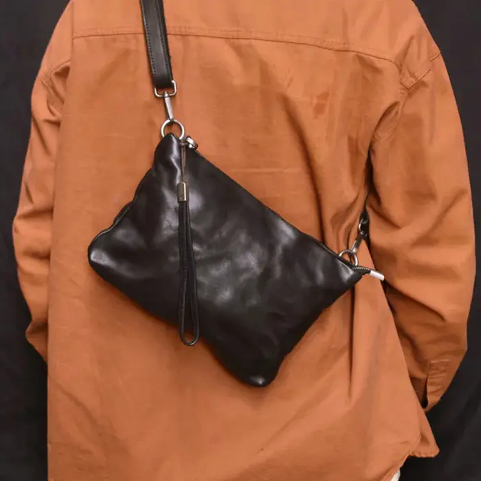 Gland TOO-Sac à main en cuir plissé artisanal