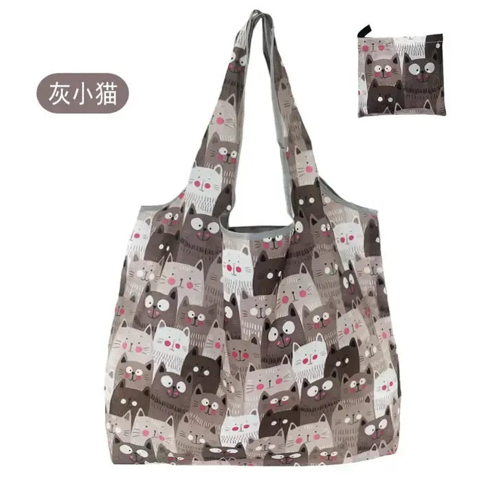 Sac de courses pliable et écologique imprimé à la mode, fourre-tout pliable, sacs à main pratiques d