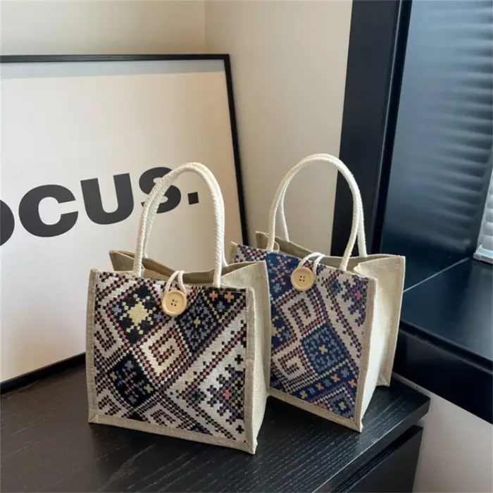 Sac à Main en Lin pour Femme