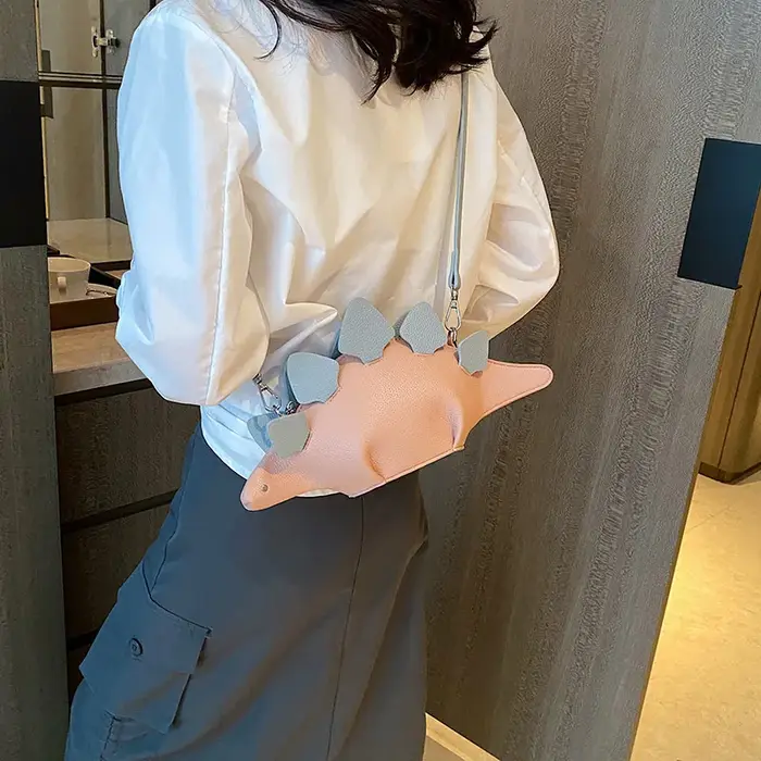 Sac bandoulière mini dinosaure tendance pour femme