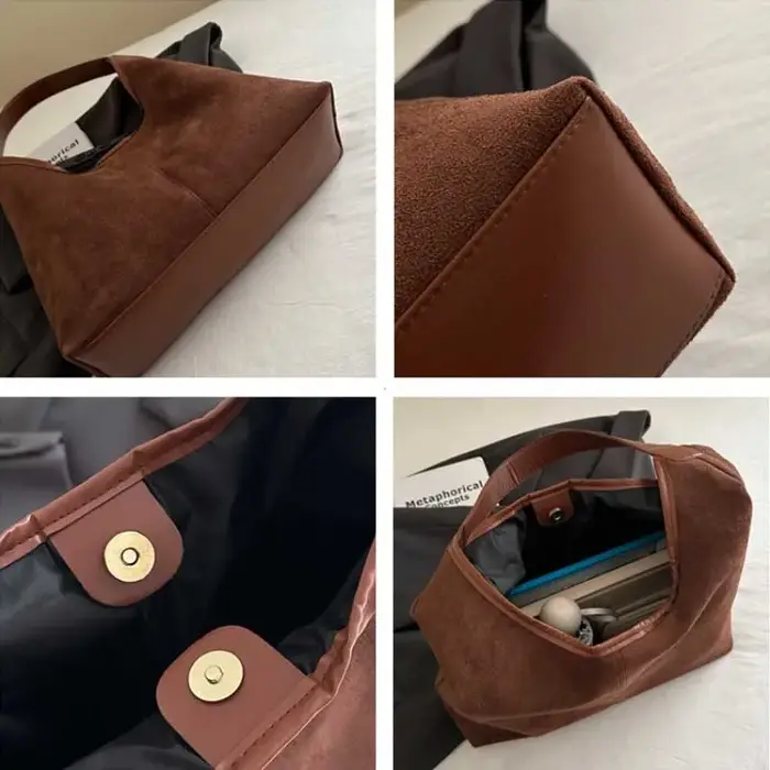 Sac sous les bras en cuir mat pour femmes