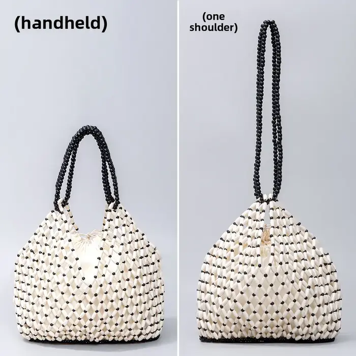 Sac à main tissé à la main avec perles pour femmes