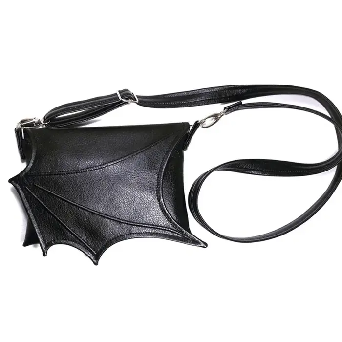 Sac à ailes de chauve-souris noir, petit sac à bandoulière, sac à main de style gothique, sac à main