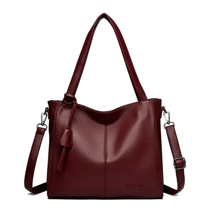 Véritable marque Top qualité en cuir Sac fourre-tout décontracté sacs à Main de luxe femmes