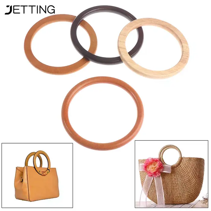 Poignée de sac en bois de 14CM pour sac à main artisanal, fourre-tout, accessoires de sac de bricolage, cintre de pièces