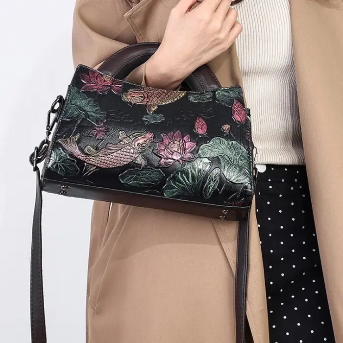 Sac à main rétro ethnique chinois pour femmes