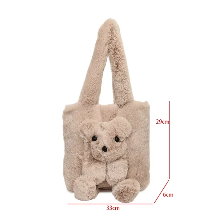 Sacs à bandoulière en peluche ours mignon pour femmes