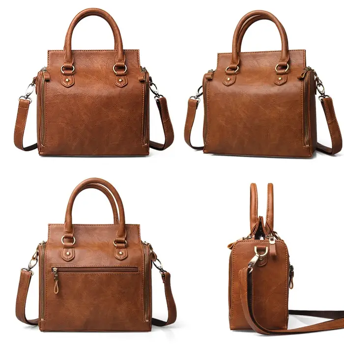 Sac à main rétro marron Simple pour femmes