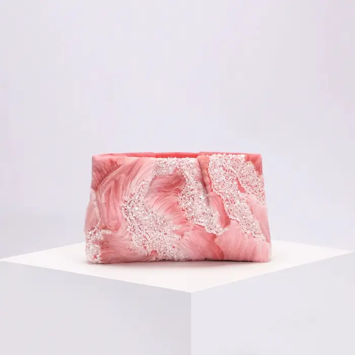 Mode paillettes pince coquille pochette pour femmes fleur broderie épaule sacs à bandoulière Vintage soirée femme