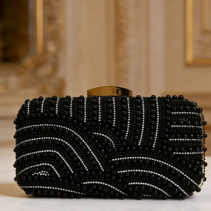 Sac de soirée élégant pour femme avec perles