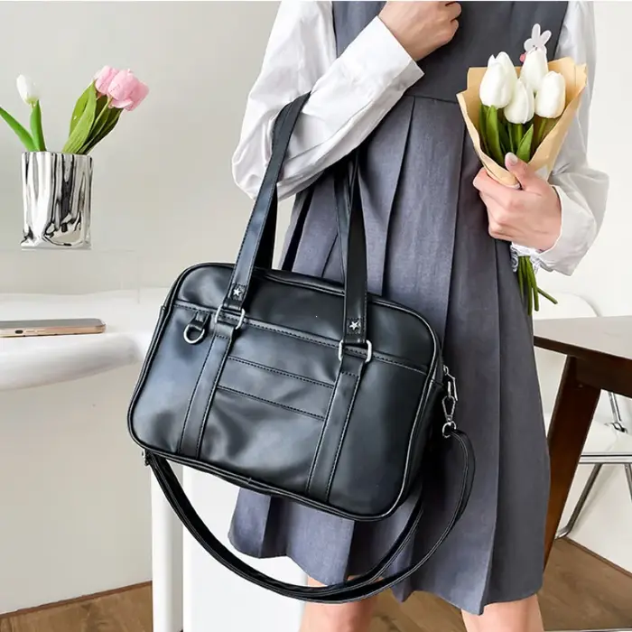 Style japonais JK sac femmes lycéen uniforme sac en cuir PU sac à bandoulière femmes sacs à main sim