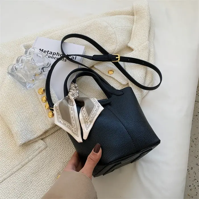 Sac à bandoulière en cuir PU design vert pour femme