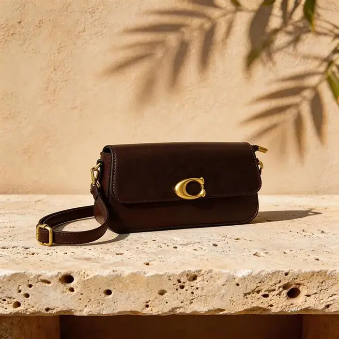 Sac à main de luxe pour femme avec rabat, nouvelle collection 2026, boucle métallique, détails en da