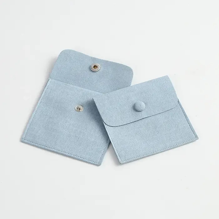 20 pochettes à boutons-pression en microfibre