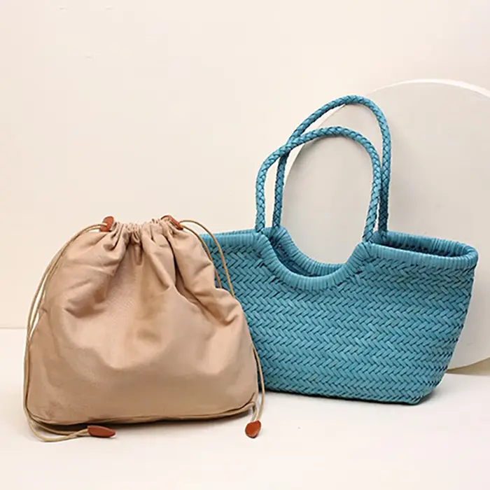 Sac panier à légumes tissé à la main français