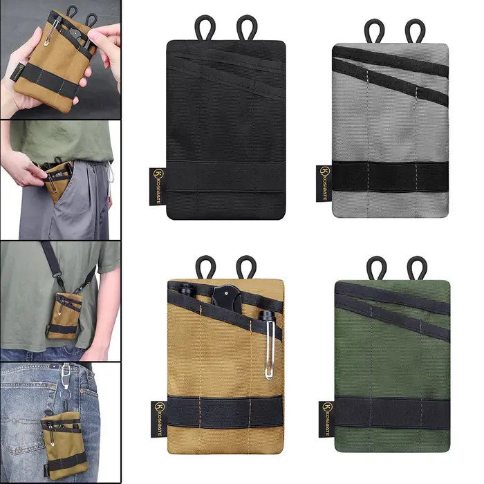 Pochette de rangement de poche compacte multifonctionnelle pour Camping randonnée alpinisme clé de carte EDC sac