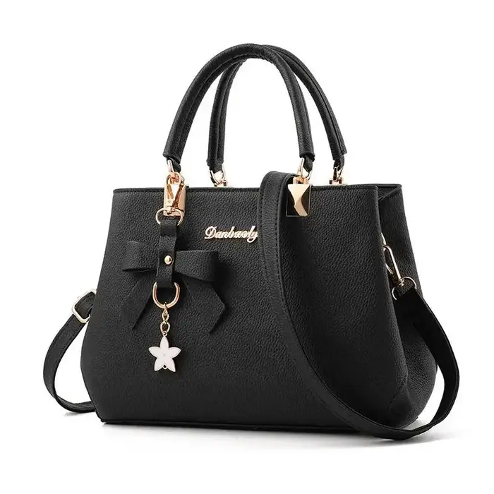 Femmes sacs de messager avec pendentif fleur bureau dames mode fourre-tout sac à main pur pour femme nouveaux