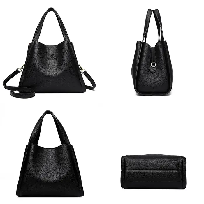 Véritable marque en cuir souple sacs à poignée supérieure femmes