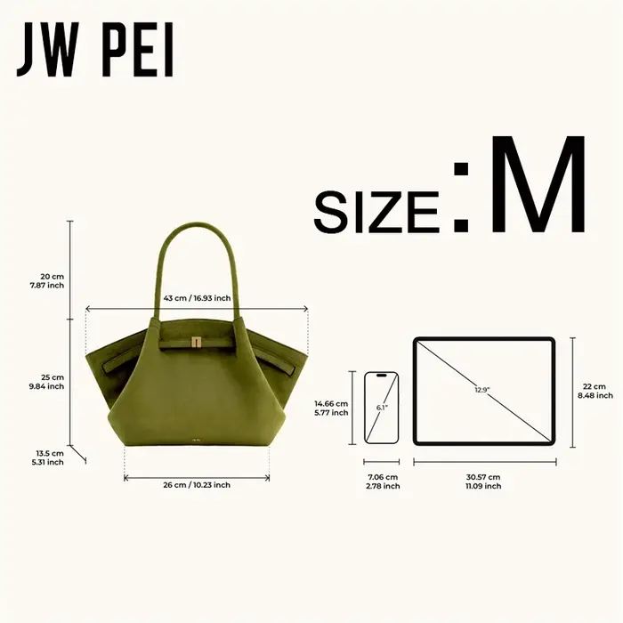 Sac à main pour femme JW PEI avec boucle dorée, style rétro de luxe léger, grande capacité, essentie