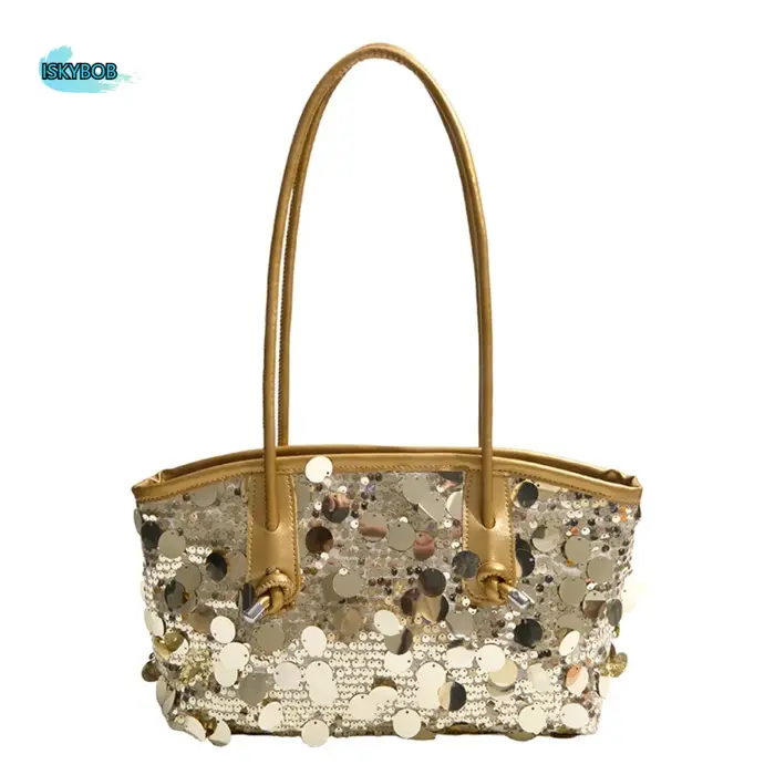 Sac fourre-tout décontracté brillant à sequins