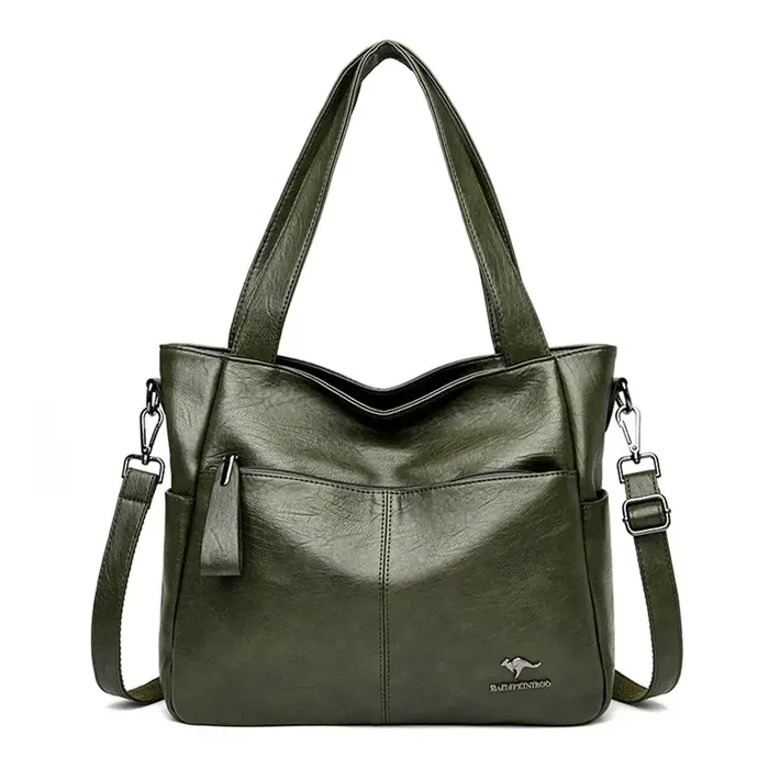 Sacs à main de marque en cuir souple véritable pour femmes