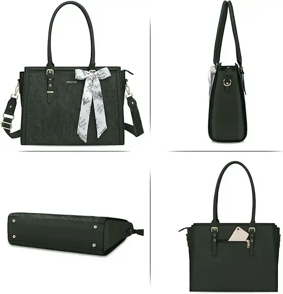 MOSISO sacs fourre-tout 15.6 17.3 pouces pour grande capacité étanche en cuir PU pour femmes sac d'affaires bureau Design dames mode