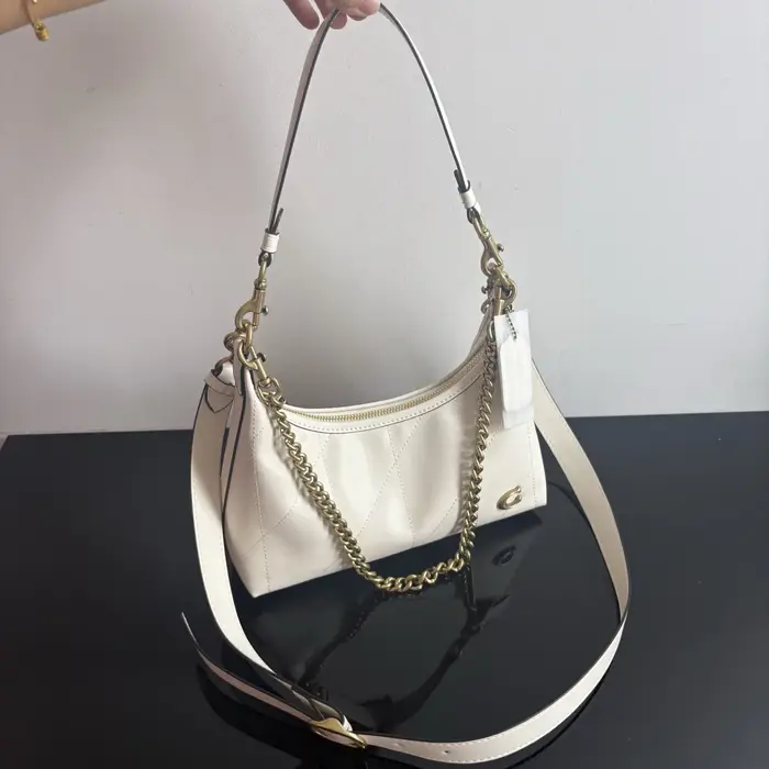 Sac à bandoulière numéroté 25 pour femme, style urbain minimaliste, en cuir de vachette, sac à main