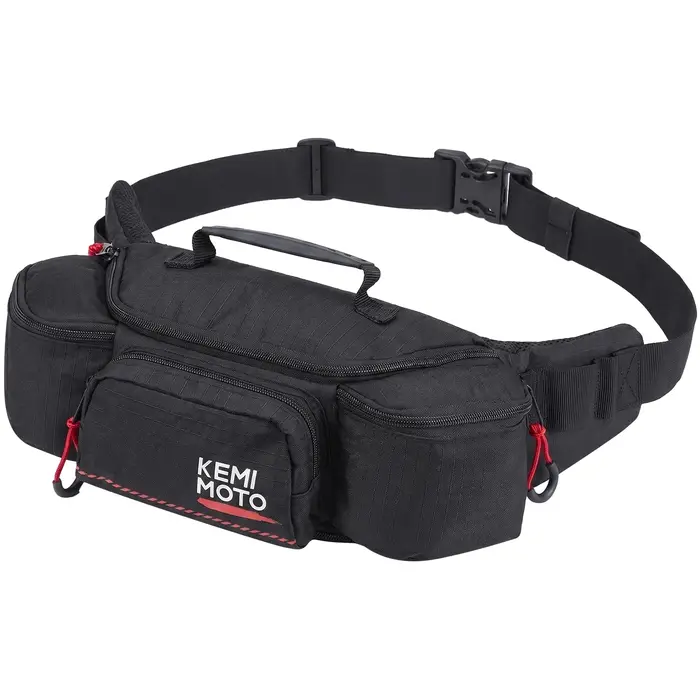 Sac de taille pour moto, sac banane multi-poches, pochette de rangement légère pour le cyclisme, les
