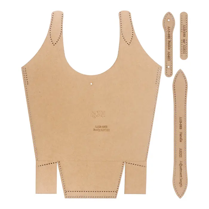 1 ensemble de gabarits de dessin de motifs en cuir DIY, en papier kraft, pour la découpe et la coutu