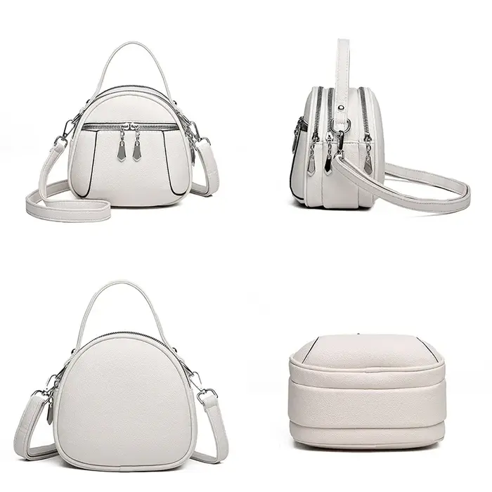 2024 New Authentic Brand Women's Shoulder Bag Soft Leather Girls Handbag Fashionable Simple Female Crossbody Bolsas