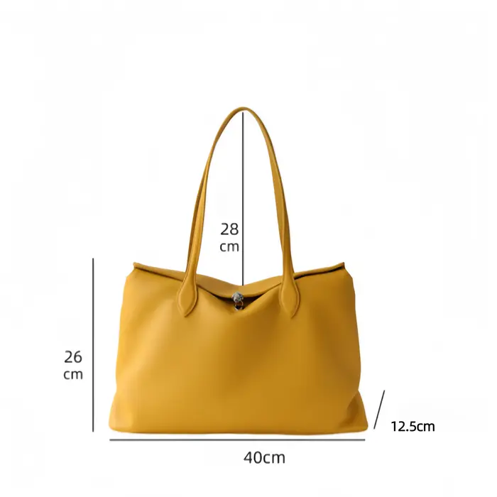 Sac fourre-tout en cuir véritable Spring - Sac à bandoulière en cuir de vachette grande capacité, plusieurs couleurs
