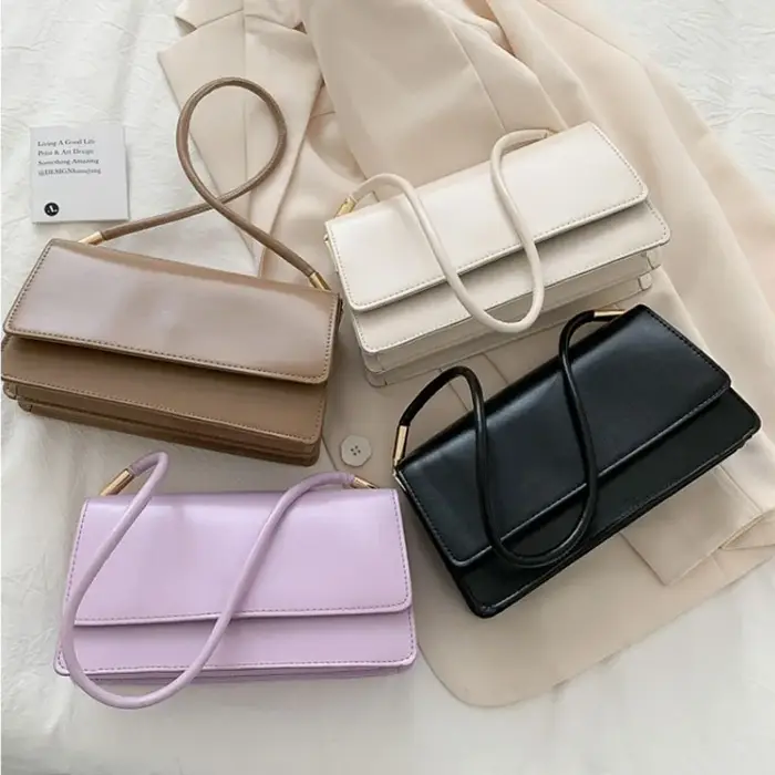 Nouveau sac à bandoulière Simple pour femmes sac à aisselles en cuir PU couleur unie dame sac à main décontracté filles petit sac carré sac bolso mujer