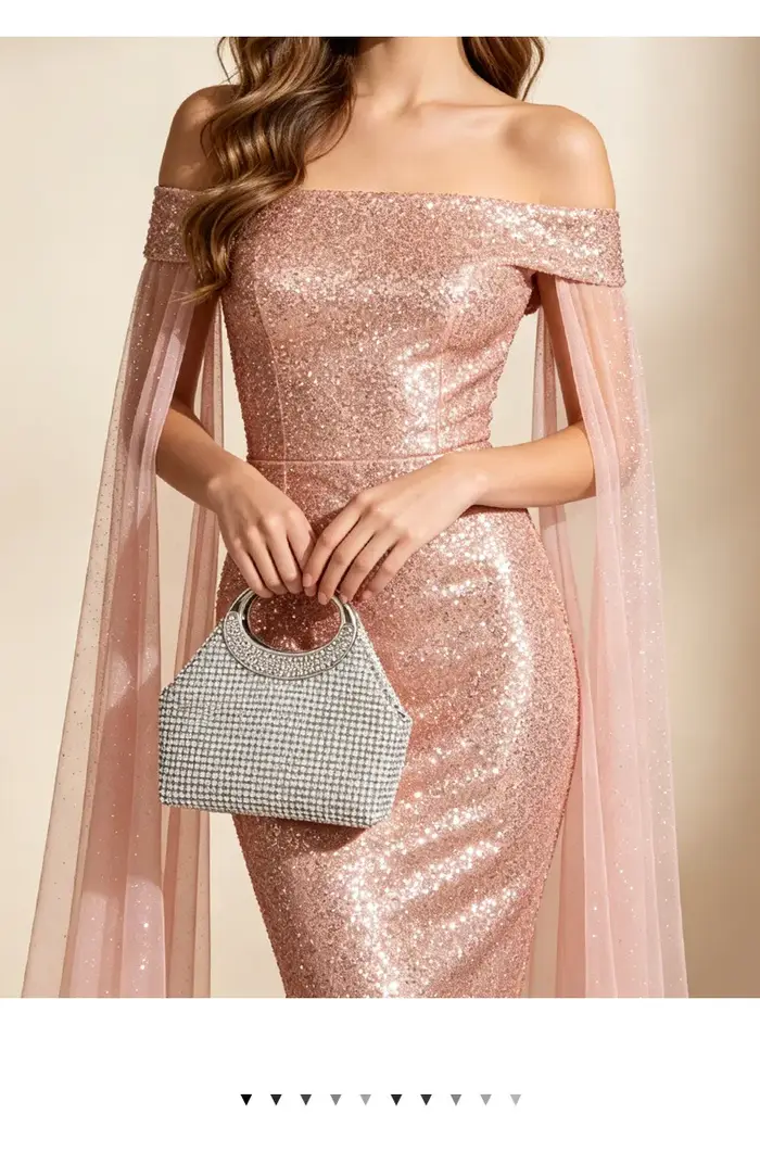 Sac de soirée en argent avec diamants