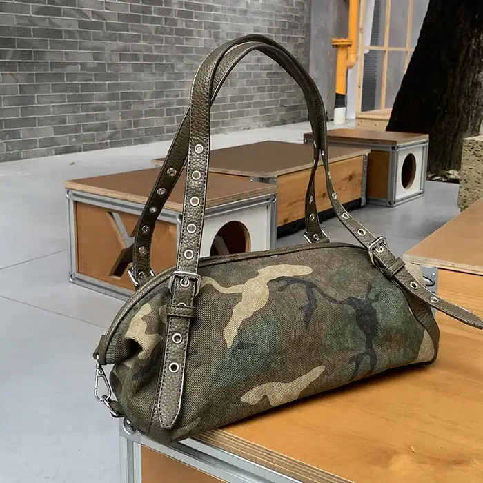 Sac à main camouflage de marque pour femme, grande capacité, en toile, sac à bandoulière pour le quo