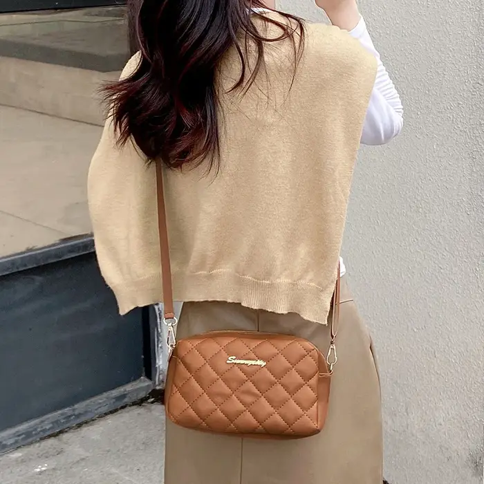 2023 gland petit sac de messager pour les femmes tendance Lingge broderie caméra femme sac à bandoulière mode chaîne