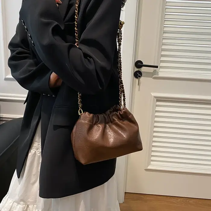 Sac à bandoulière en cuir PU pour femmes