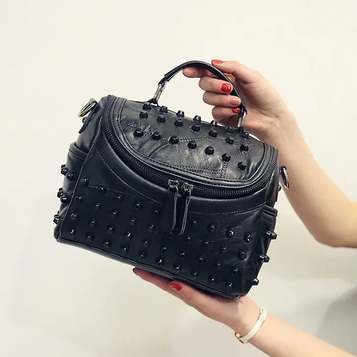 Sacs à main de luxe en cuir de mouton véritable pour femmes